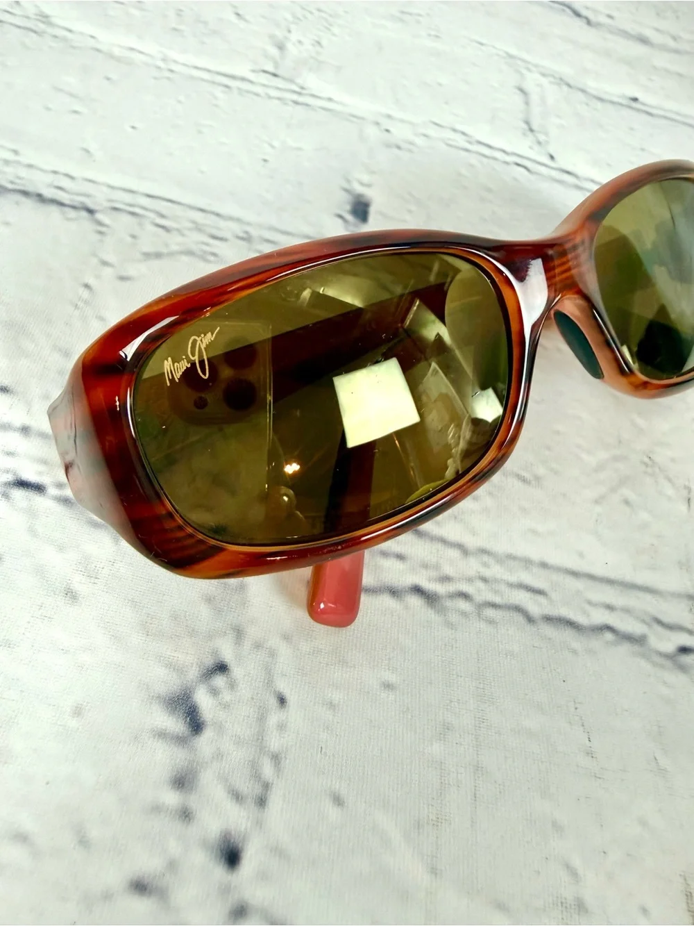 Maui Jim Punchbowl MJ219-12 Rectangle Rosewood Pink/Brown 54-17 135 Made Italy